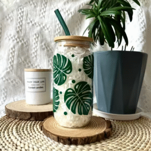 bocal en verre série végétale